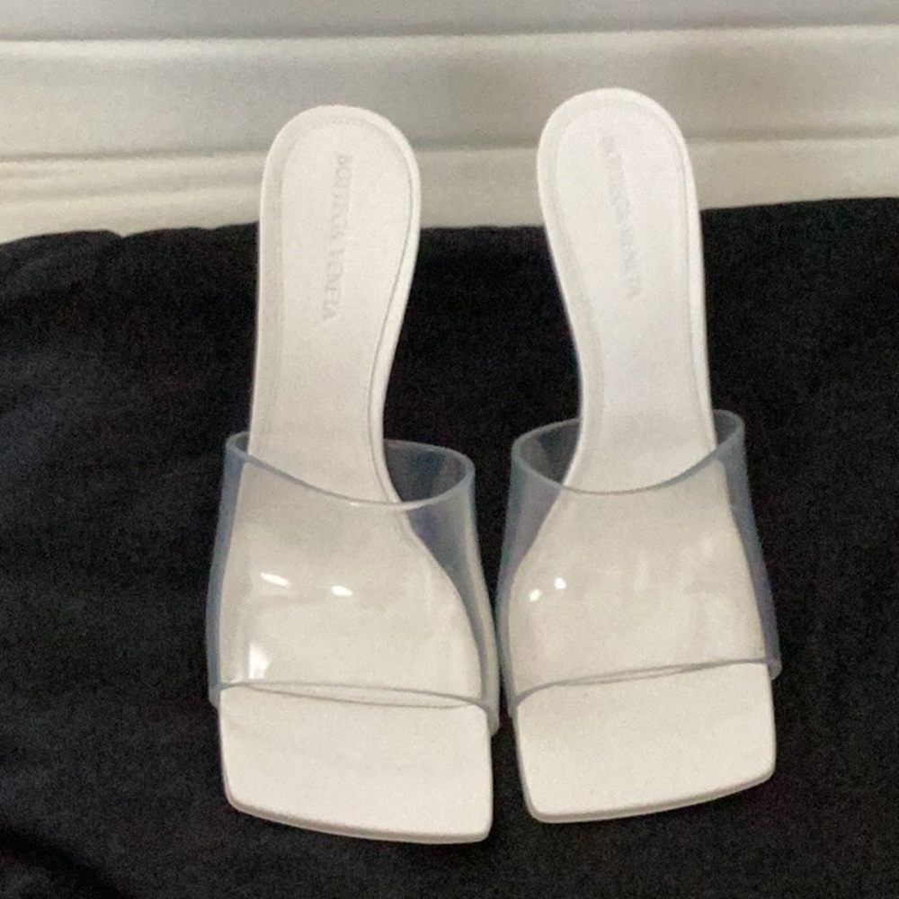 Bottega Veneta Clear and White Heels